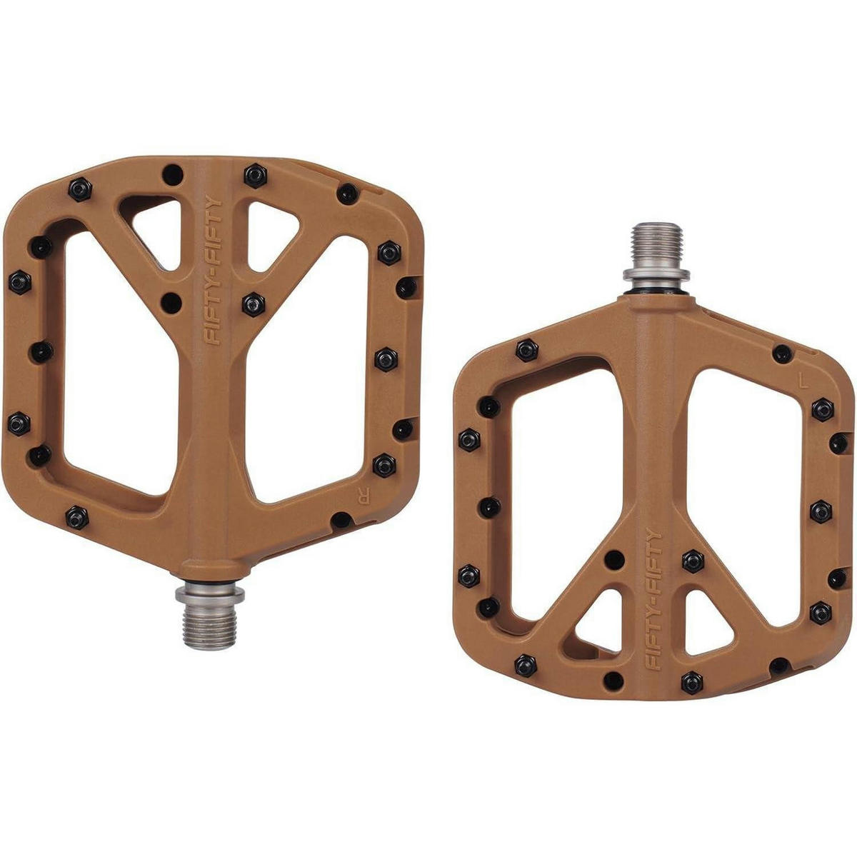 FAHRRADPEDALE Nylon Composite rutschfest 9/16 Zoll - Beige, Kunststoff (10.4/1.5/10.6cm)