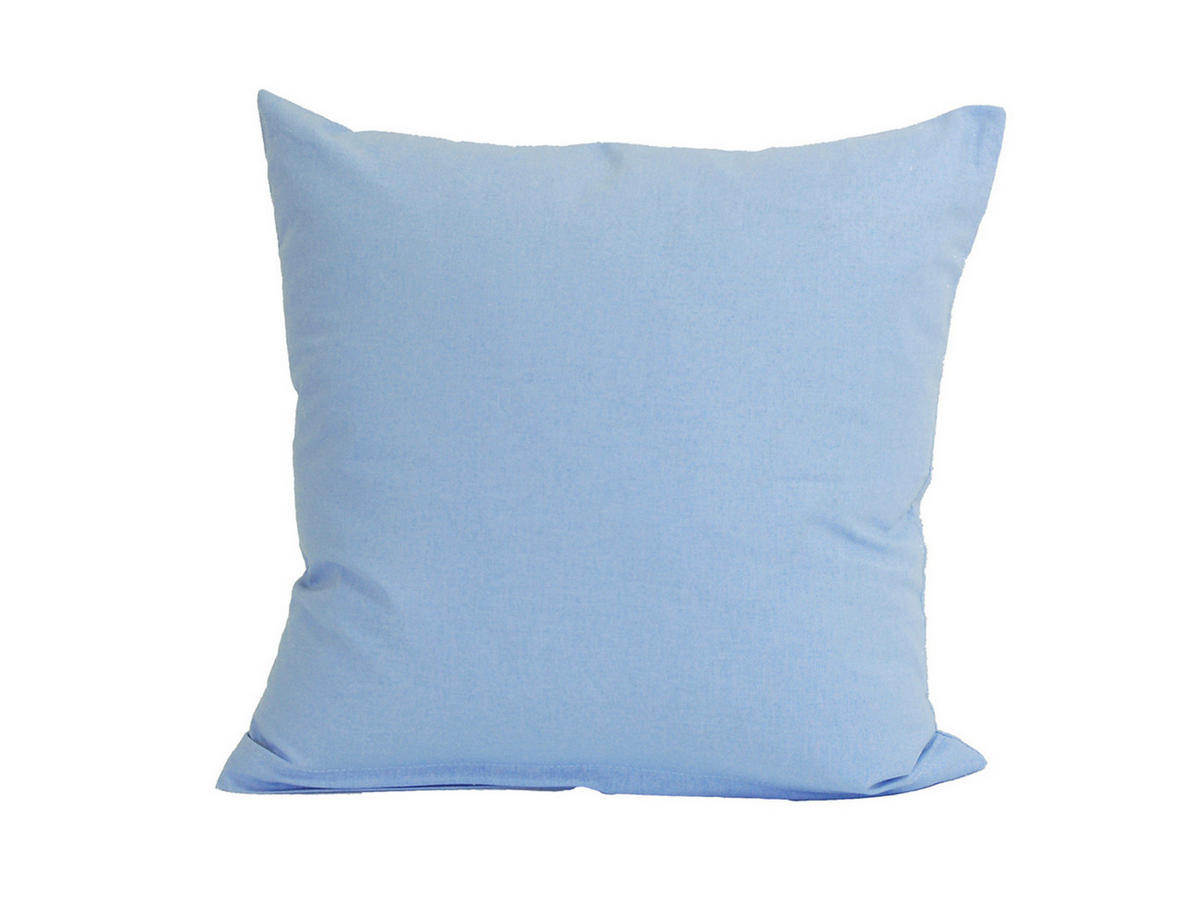KISSENBEZUG Basic 100% Baumwolle hellblau 40/40 cm - Hellblau, Textil (40/40cm) - beties Heimtextil