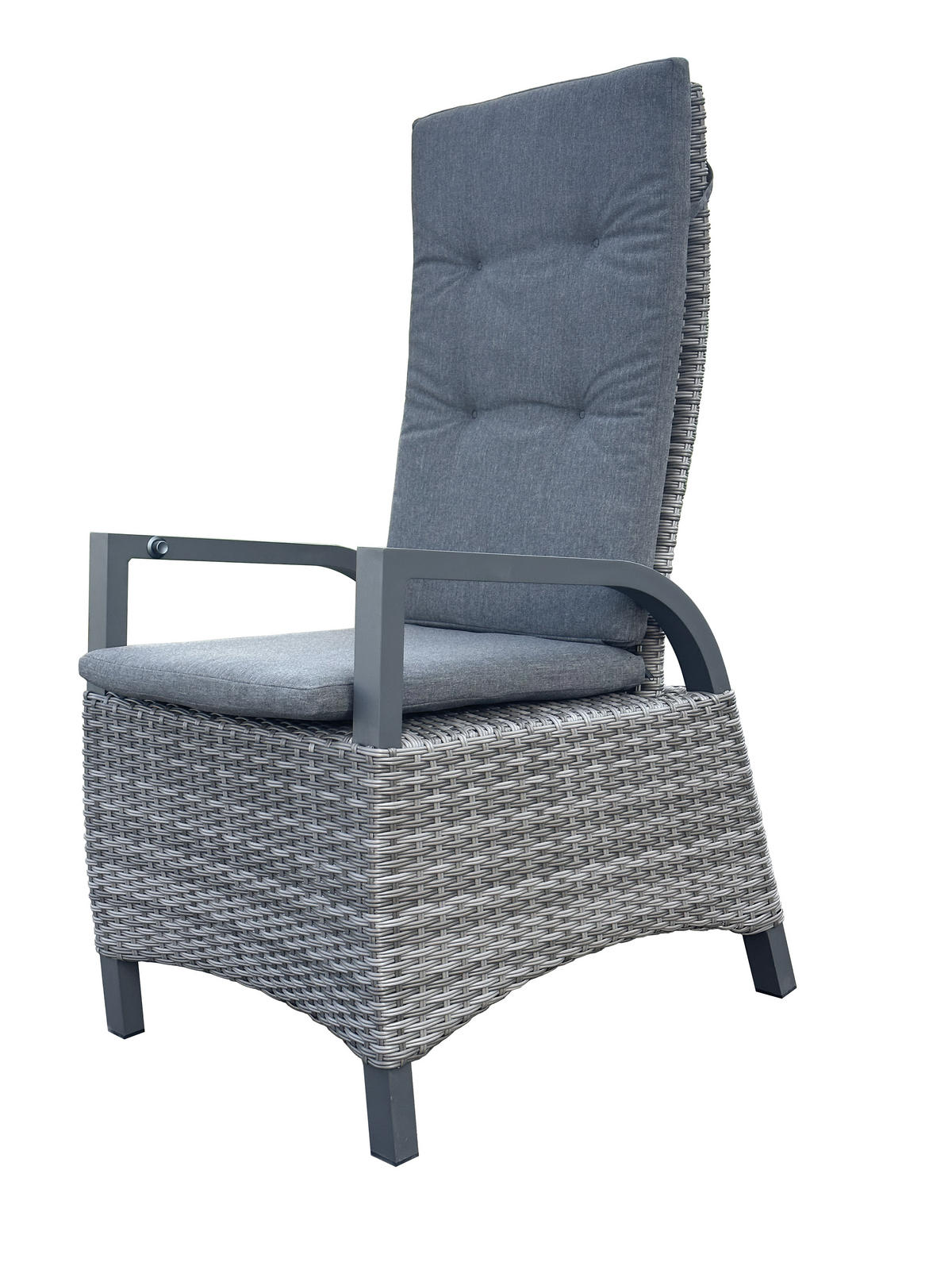 GARTENSTUHL 2er Set Berlin Hochlehner - Grau, Kunststoff (67/112/60cm) - DELUKE