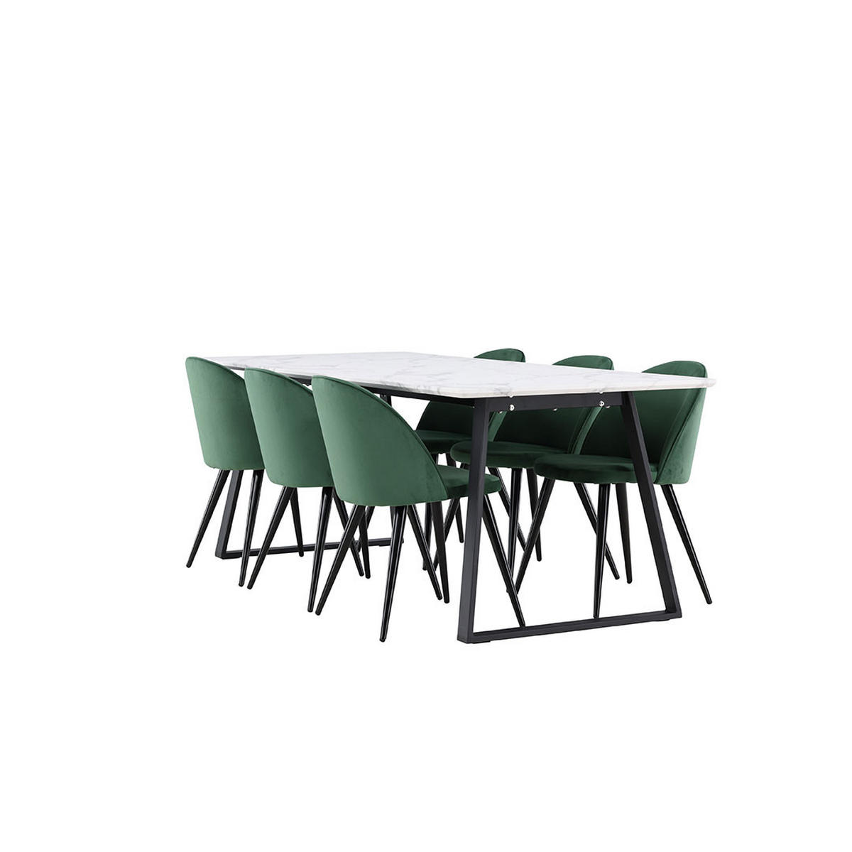 TISCHGRUPPE Grün - Grün, Holz (200/75/90cm) - ebuy24