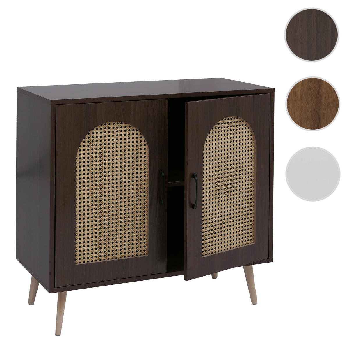 KOMODA Tmavě hnědá - tmavě hnědá, dřevo (80/79/40cm) - MCW