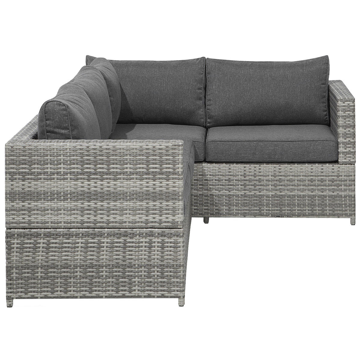 LOUNGE-SET 4-Sitzer grau Avola - Grau, Kunststoff - Beliani