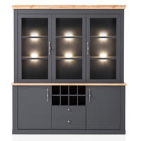 BUFFET Cesena-61 - Anthrazit, Holzwerkstoff (184/205/44cm) - Lomado