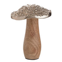 DEKO-PILZ Harvest Splendor - Goldfarben, Holz/Metall (9/11/9cm) - Butlers