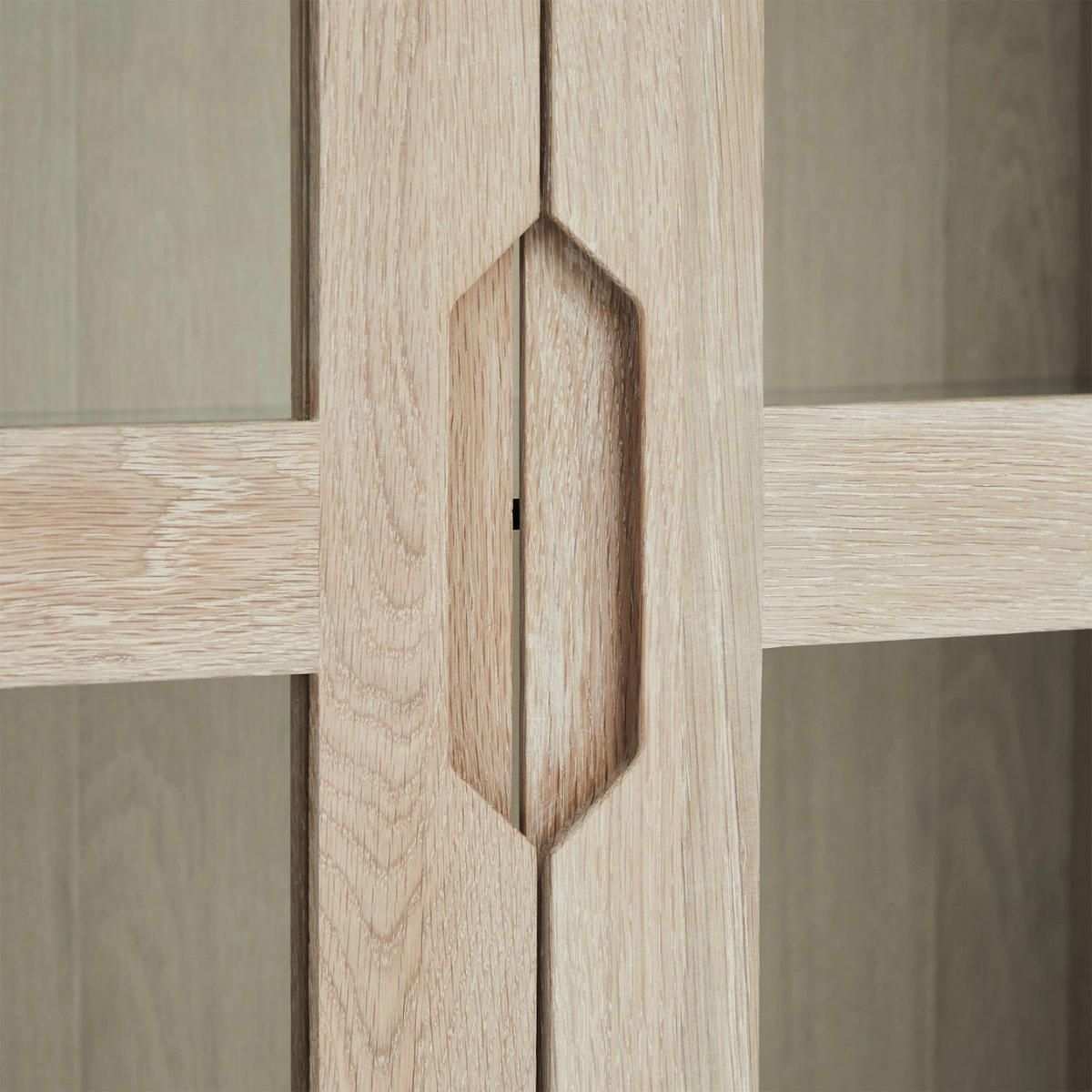 VITRINE Eiche massiv - Eichefarben, Holz (100/190/45cm) - Furnhouse