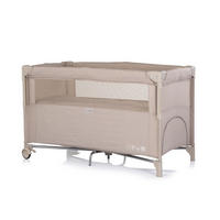 REISEBETT Relax Leinen 2 Ebenen beige braun Tasche, Reißverschluss, Räder, faltbar - Beige, Kunststoff (60/120cm) - Chipolino