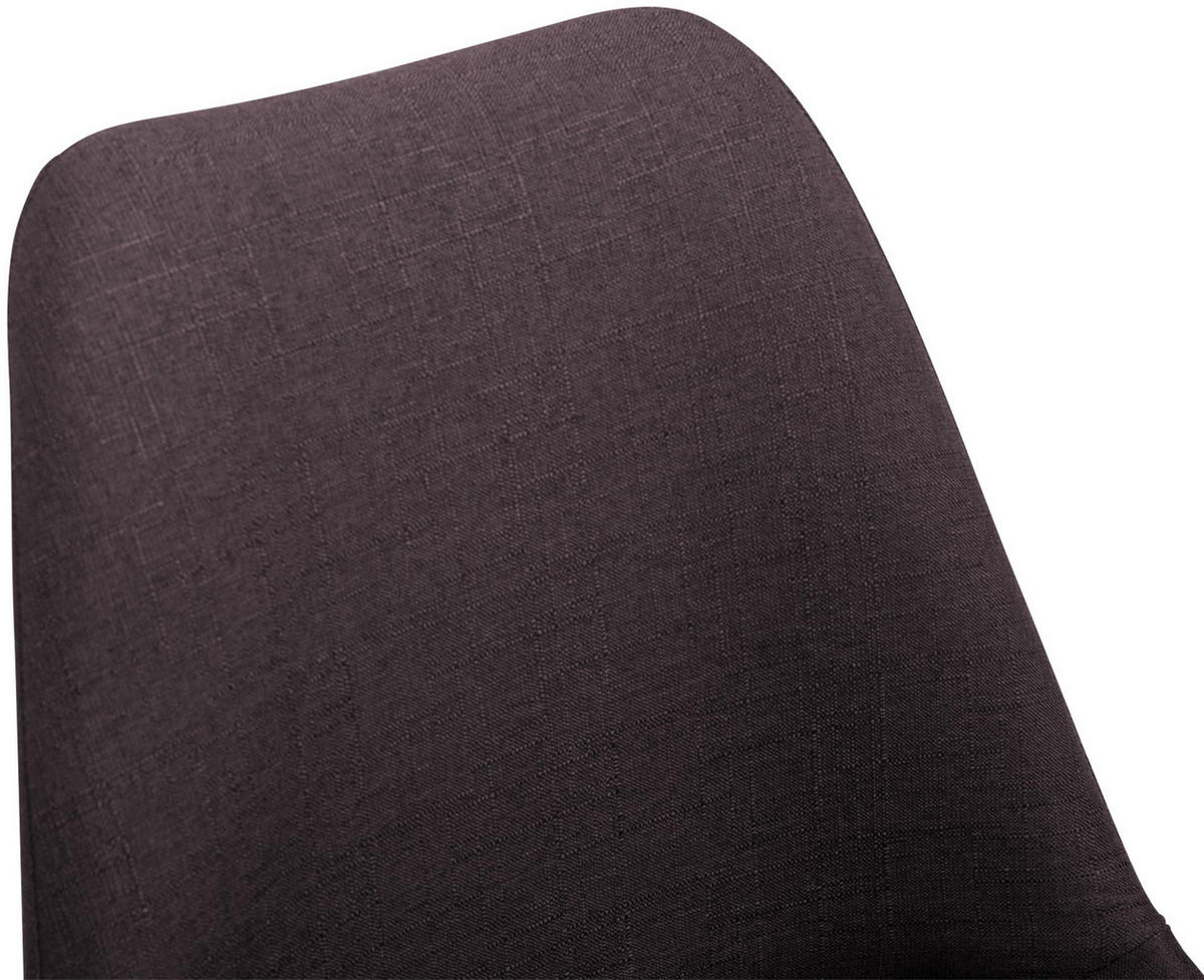 DREHSTUHL Stoff braun - Weiß/Braun, Textil/Metall (48/76/57cm) - CLP