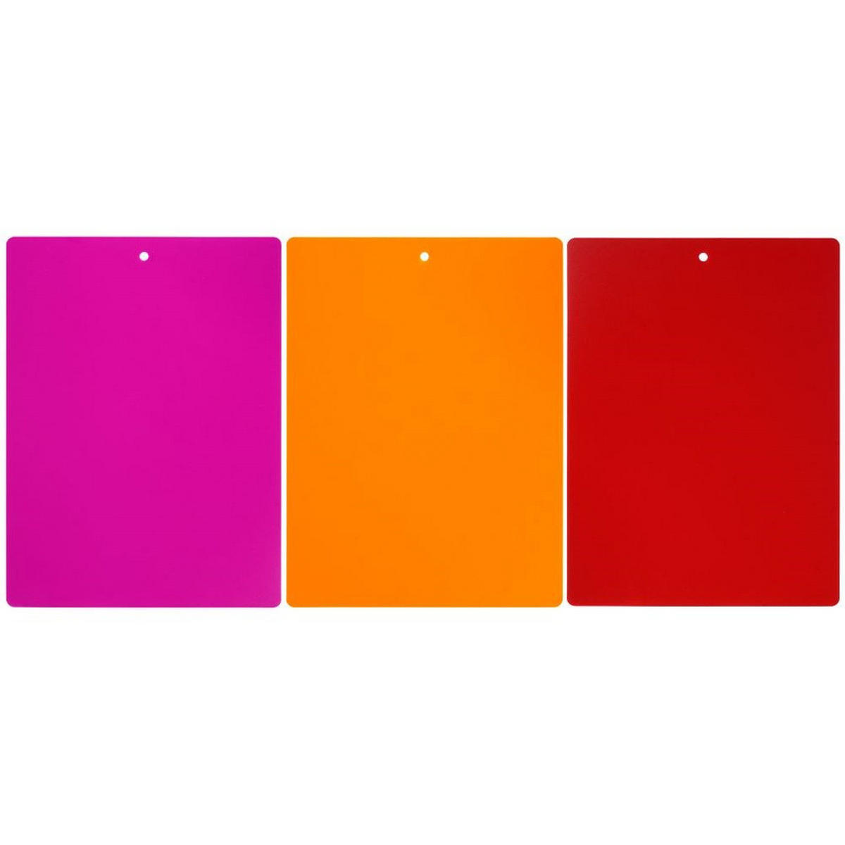 SCHNEIDEBRETT-SET Flexibel 3er-Pack bunt - Multicolor, Kunststoff (28/38cm) - Orion 