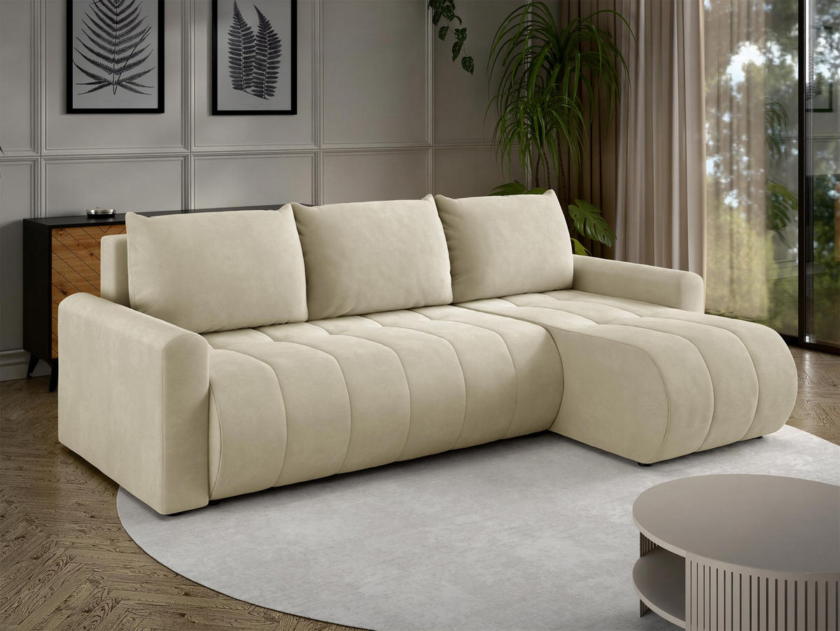 ECKSOFA Sprint - Schwarz/Naturfarben, Holz/Kunststoff (230/149cm) - MIRJAN24