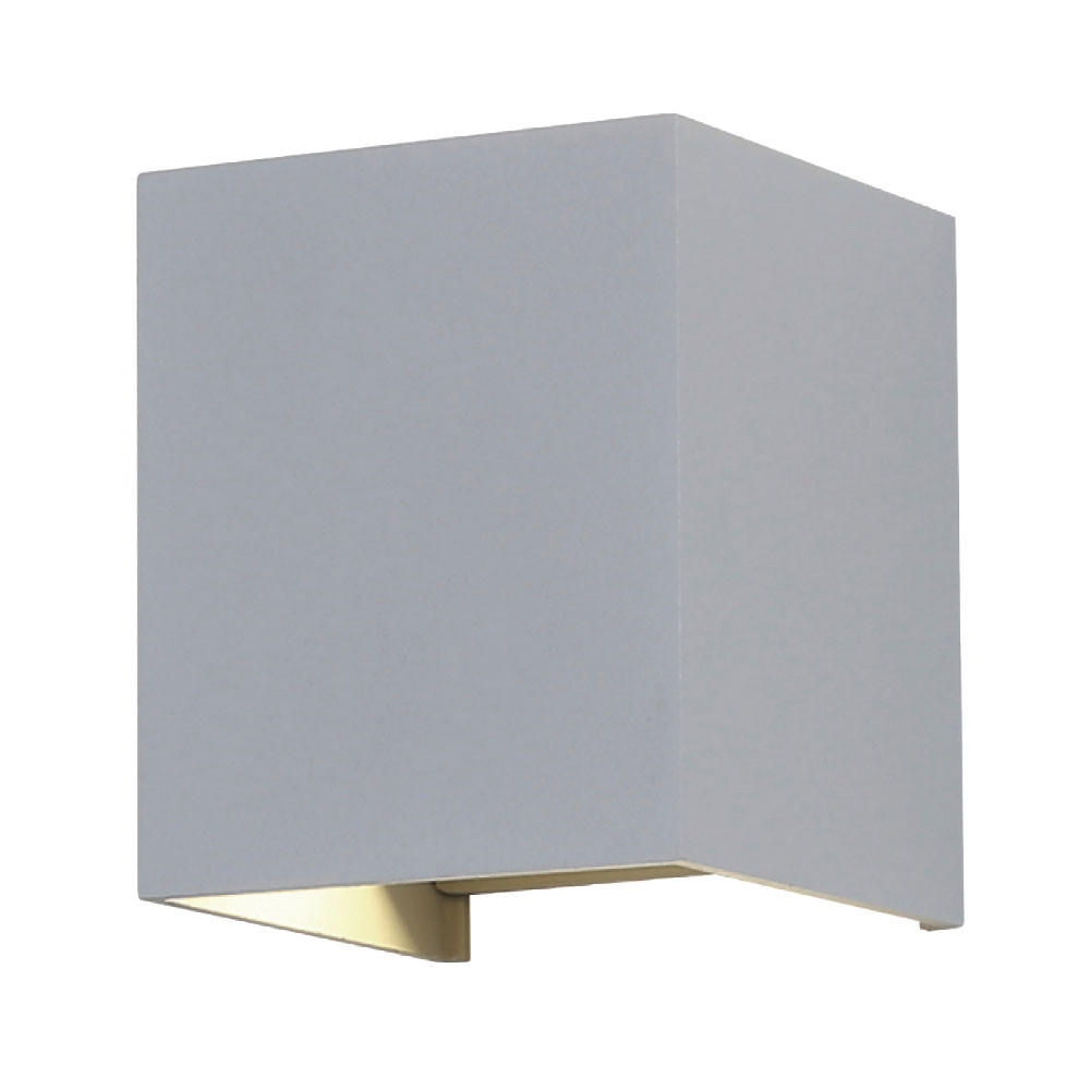LED WANDLEUCHTE Grau Aluminium - Grau, Metall (10/10/10cm)
