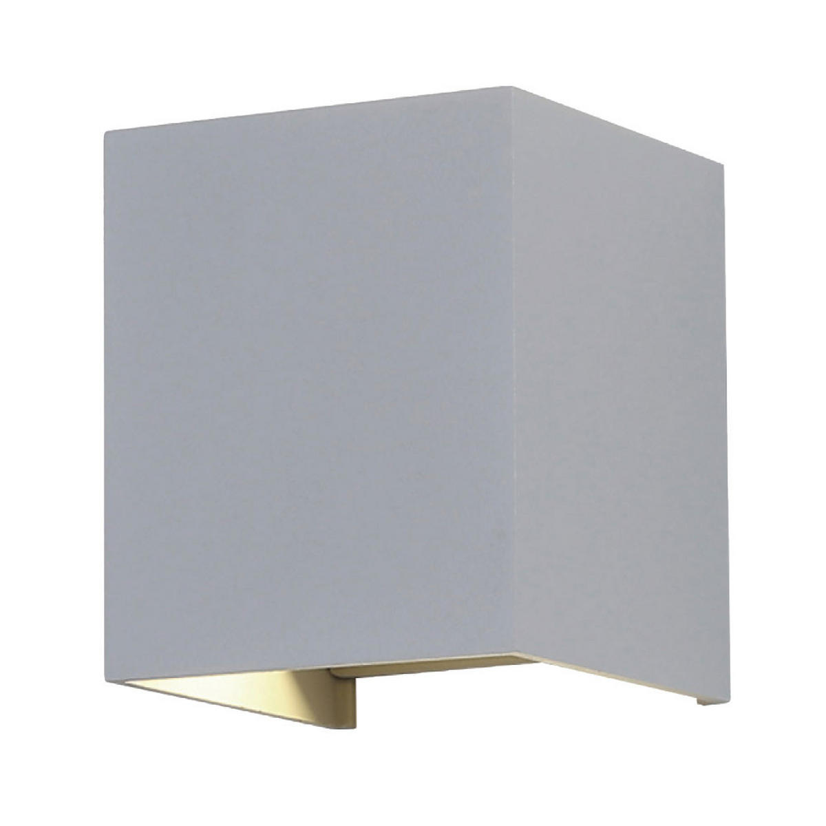 LED WANDLEUCHTE Grau Aluminium - Grau, Metall (10/10/10cm)