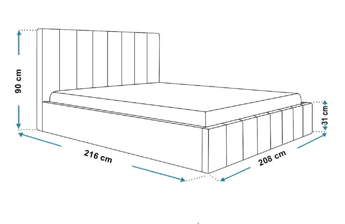 POLSTERBETT 200x200 Moris mit Kopfteil, Bettkasten Lattenrost, Schwarz - Schwarz, Holz/Textil (200/200cm) - Emporius