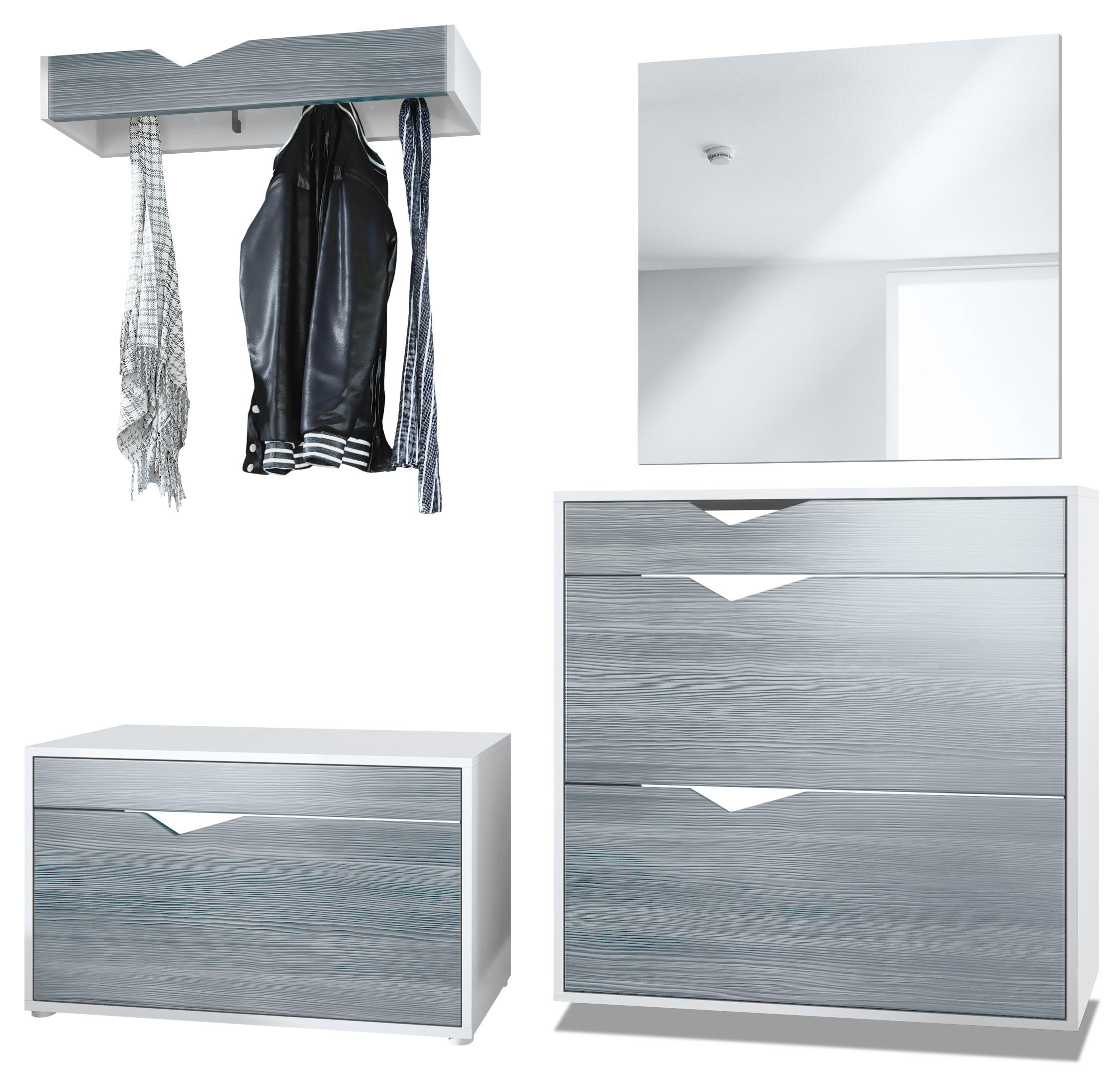 Vladon Garderobe Anthrazit 190x185x33 cm