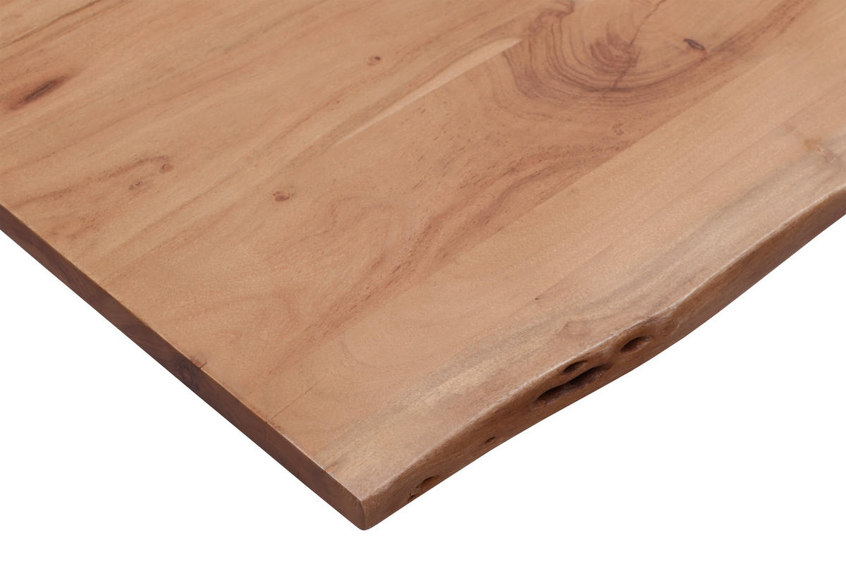 TISCHPLATTE NOAH - Beige/Naturfarben, Akazienholz/Holz (140/3/80cm) - SAM