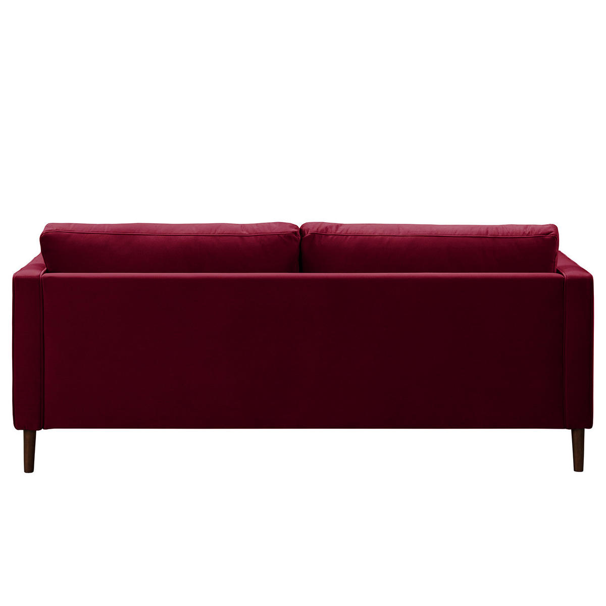 3-SITZER SOFA - Samt - Dunkelrot, Textil (191/80/86cm) - home24