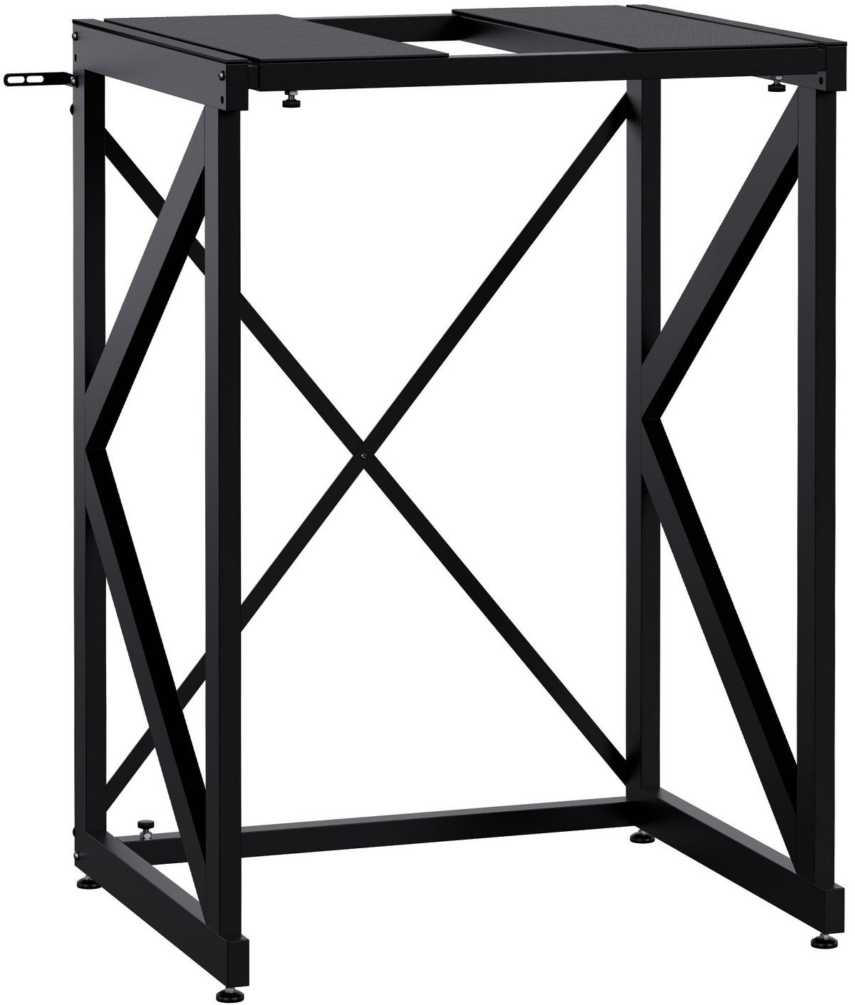 STAPELGESTELL für Wäschetrockner auf Waschmaschine RALF Schwarz - Schwarz, Metall (84/101/60cm) - DELUKE