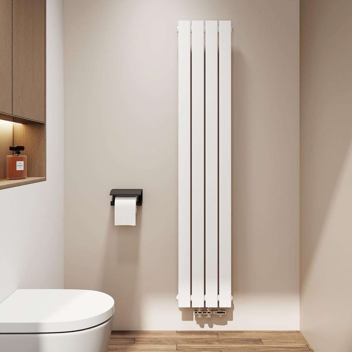 HEIZKÖRPER Flachheizkörper Weiß 160/30/4,9 cm - Weiß, Metall (30/160/4.9cm) - EMKE