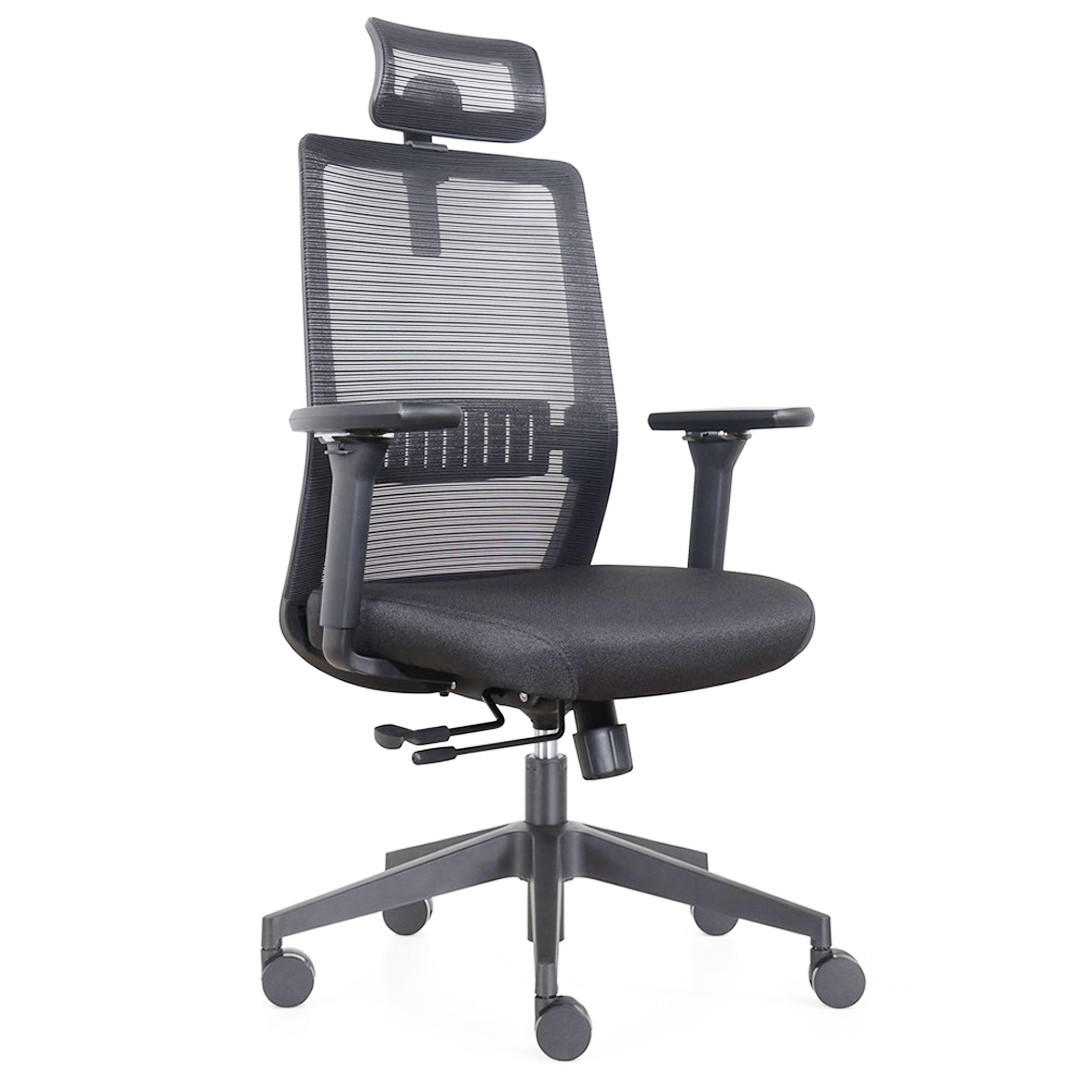 BÜROSTUHL Napoli Deluxe 4D - NEN-EN 1335 - Schwarz - Schwarz, Textil (70/118/62cm) - Sedero