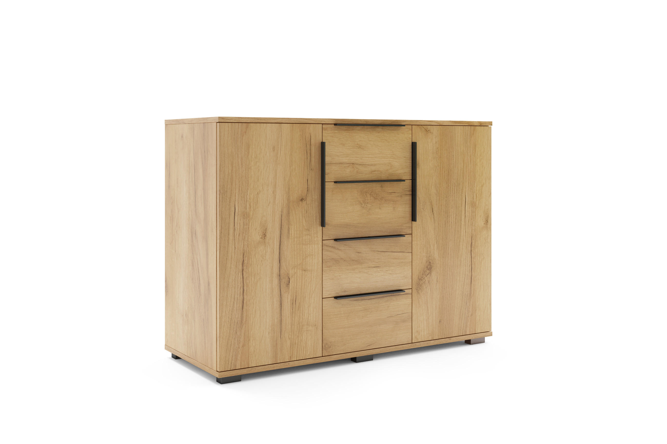 A5 Kommode - Craft Gold - Goldfarben, Holzwerkstoff (120/89/48cm) - BM-Möbel