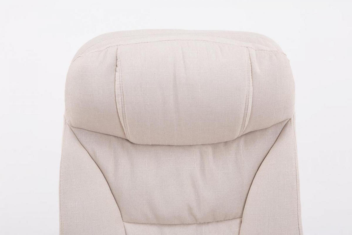 CHEFSESSEL Stoff Creme - Chromfarben/Creme, Textil/Metall (67/112/67cm) - CLP