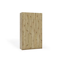DREHTÜRENSCHRANK Apollonia I ohne Spiegel 150x204cm 3-türig, artisan, goldene Griffe - Goldfarben/Braun, Kunststoff (58/250/150cm) - Margaret Hadas24