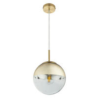 LED HÄNGELAMPE VARUS Gold Transparent - Goldfarben, Glas (20/20/120cm) - Globo Lighting