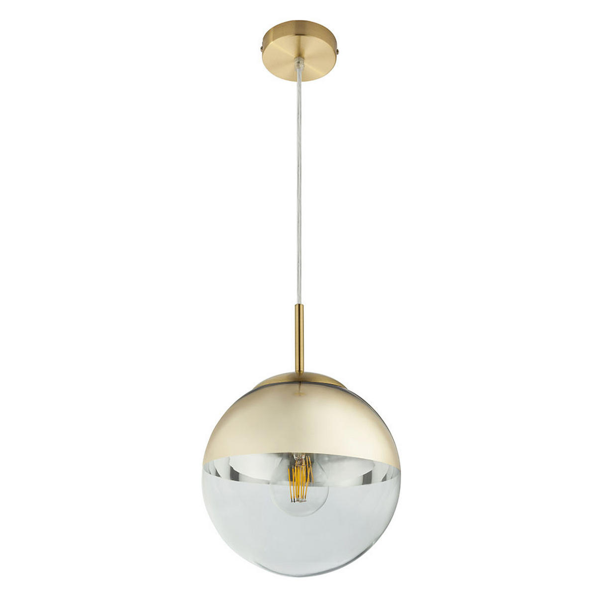 LED HÄNGELAMPE VARUS Gold Transparent - Goldfarben, Glas (20/20/120cm) - Globo Lighting