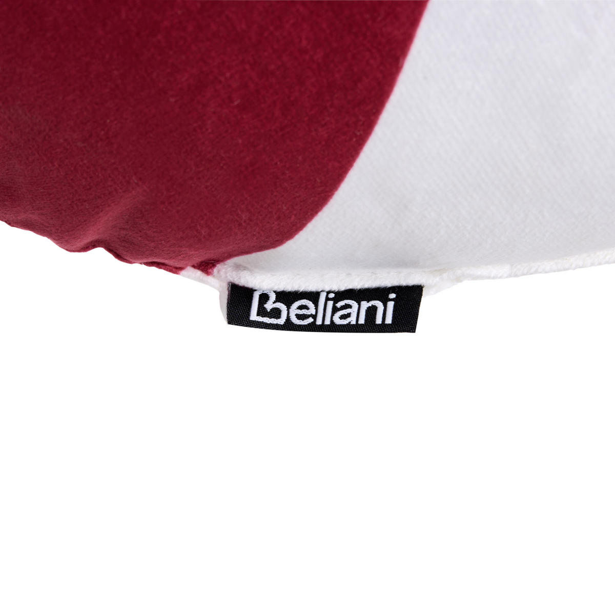 DEKOKISSEN 3er-Set Weiß 30/35 cm Noelnest - Rot/Weiß, Textil (40/40cm) - Beliani