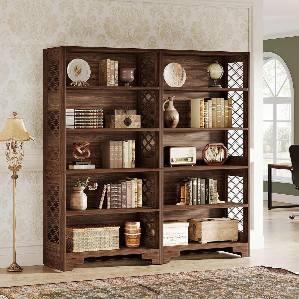 BÜCHERREGAL 180 cm Vintage 6-stufig - Braun, Holzwerkstoff (70/180/30cm)