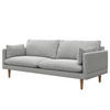 3-SITZER SOFA - Webstoff - Hellgrau, Textil (200/83/85cm) - home24