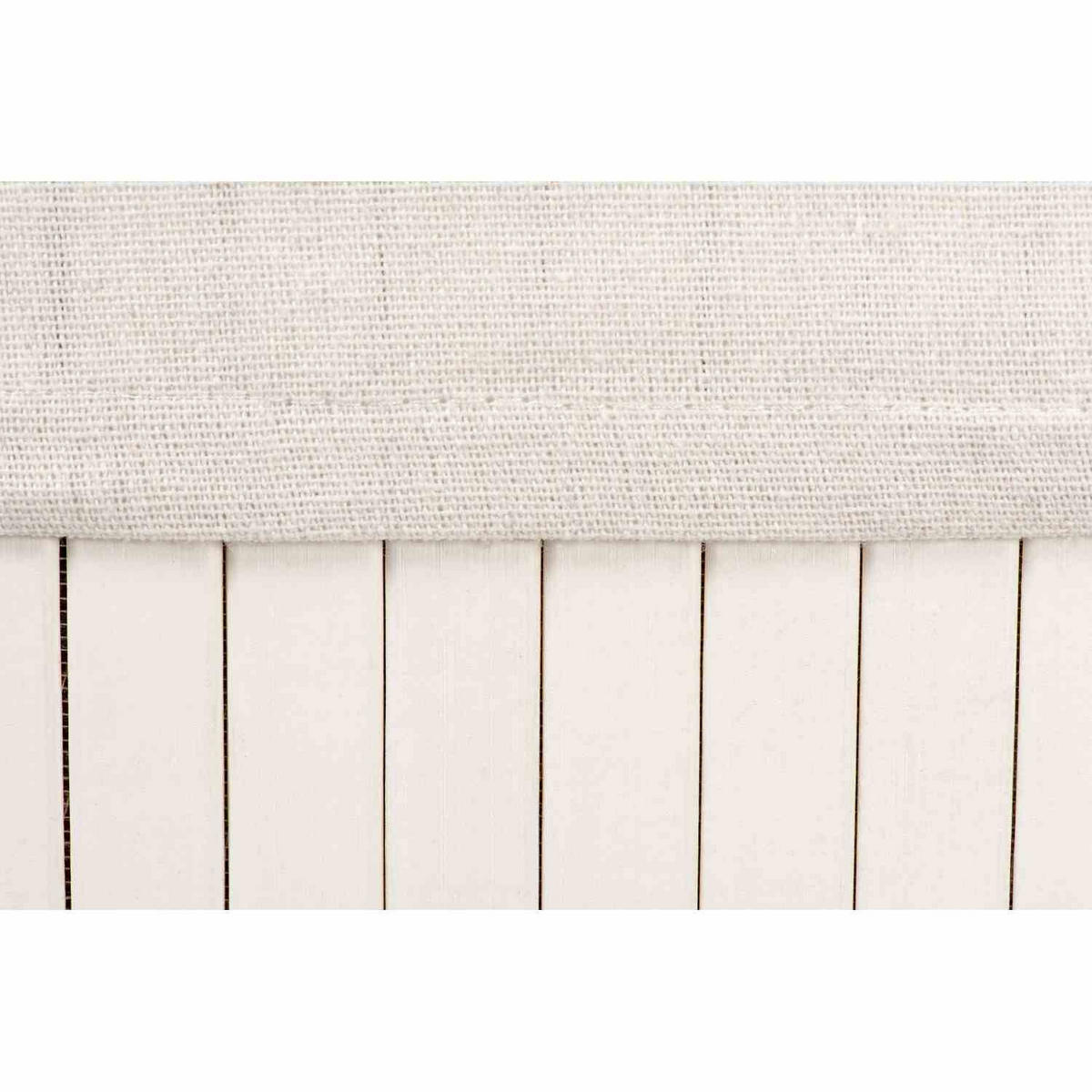 WÄSCHEKORB MIT DECKEL BAMBOO - Weiß, Naturmaterialien (52/60/32cm) - WohnDirect