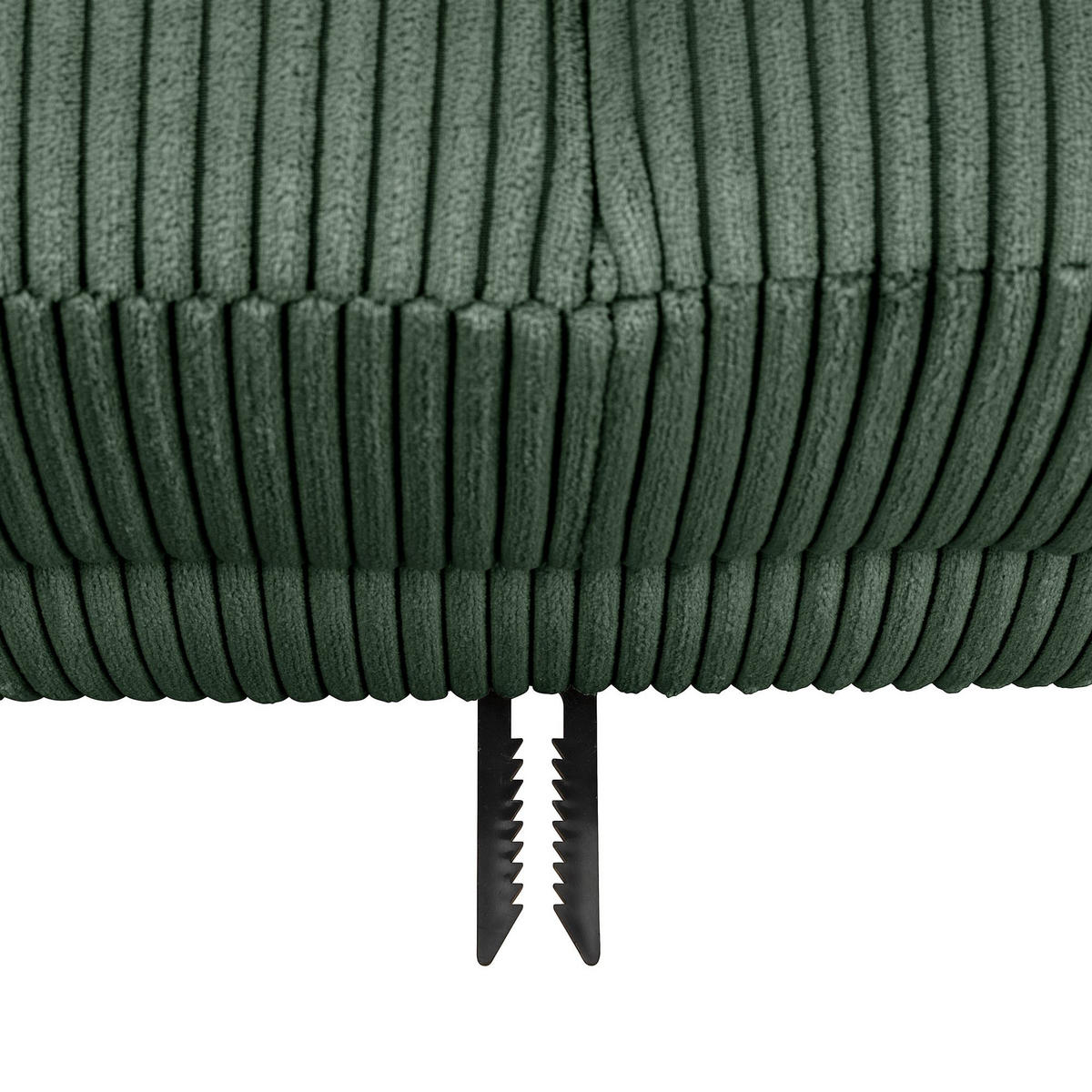 FUNKTIONSSOFA mit Hocker Kattie Cordstoff dunkelgrün - Dunkelgrün, Kunststoff (144/230cm) - 58aufmkessel