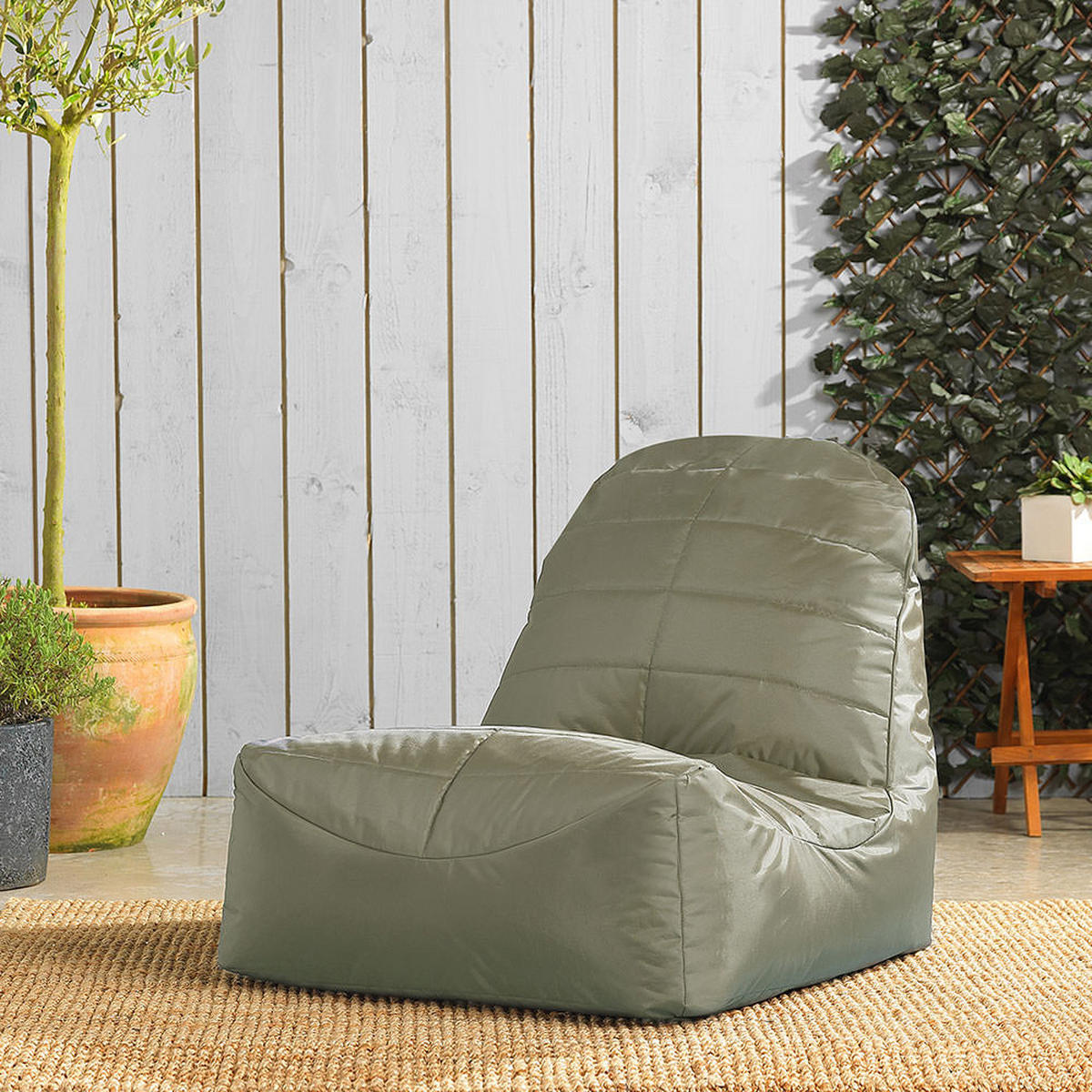SITZSACK mit Rückenlehne Vista - Grün, Kunststoff (78/73/102cm) - Veeva