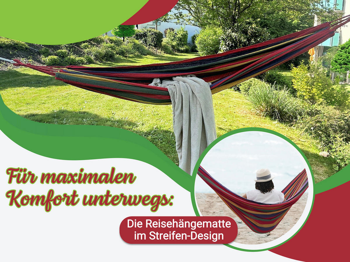 HÄNGEMATTE, 90% Polyester, 10% Baumwolle, Rot - Rot, Textil (150/1/210cm) - Zollner