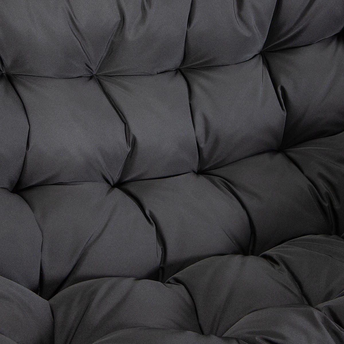 FALTBARER HÄNGESESSEL LOMA - Schwarz, 2-Sitzer - Schwarz, Kunststoff (130/123/69cm) - Home Deluxe