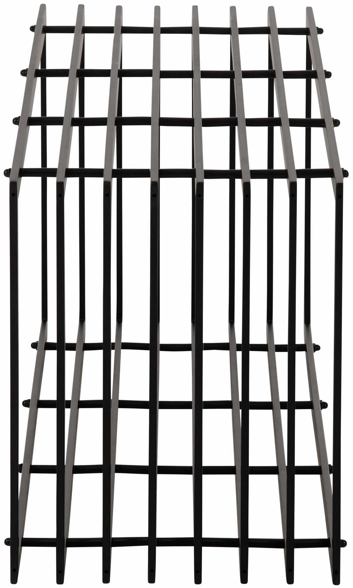 KAMINHOLZREGAL 50/40/150 cm Metall schwarz-matt - Schwarz, Metall (50/150/40cm) - CLP