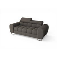 SOFA 2-sitzer Bastien In Stoff Aragon - Dunkelgrau, Holzwerkstoff/Textil (195/95/97cm) - Fun Möbel