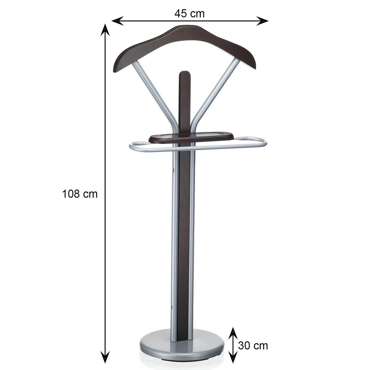 HERRENDIENER FABIO - Braun, Metall (45/108/30cm) - IDIMEX