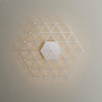 LED-WANDLAMPE Atom Chrom Ø 60cm - Chromfarben, Metall (60/60/3.5cm) - s.luce