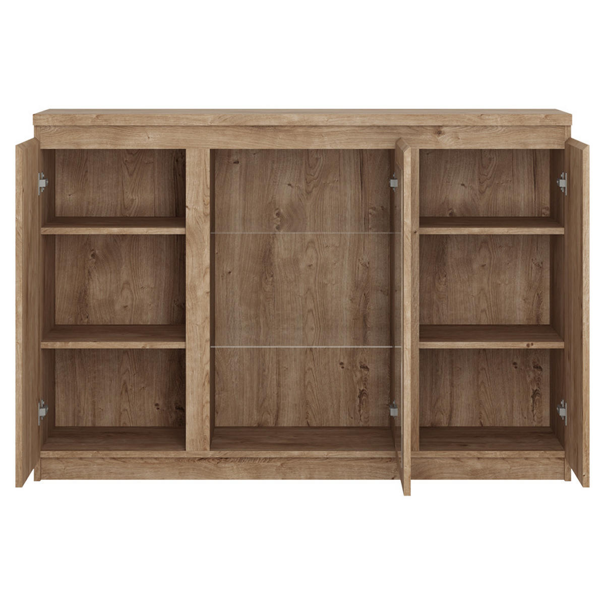 SIDEBOARD Fortaleza-129 - Braun, Holzwerkstoff (135/93/40cm) - Lomado