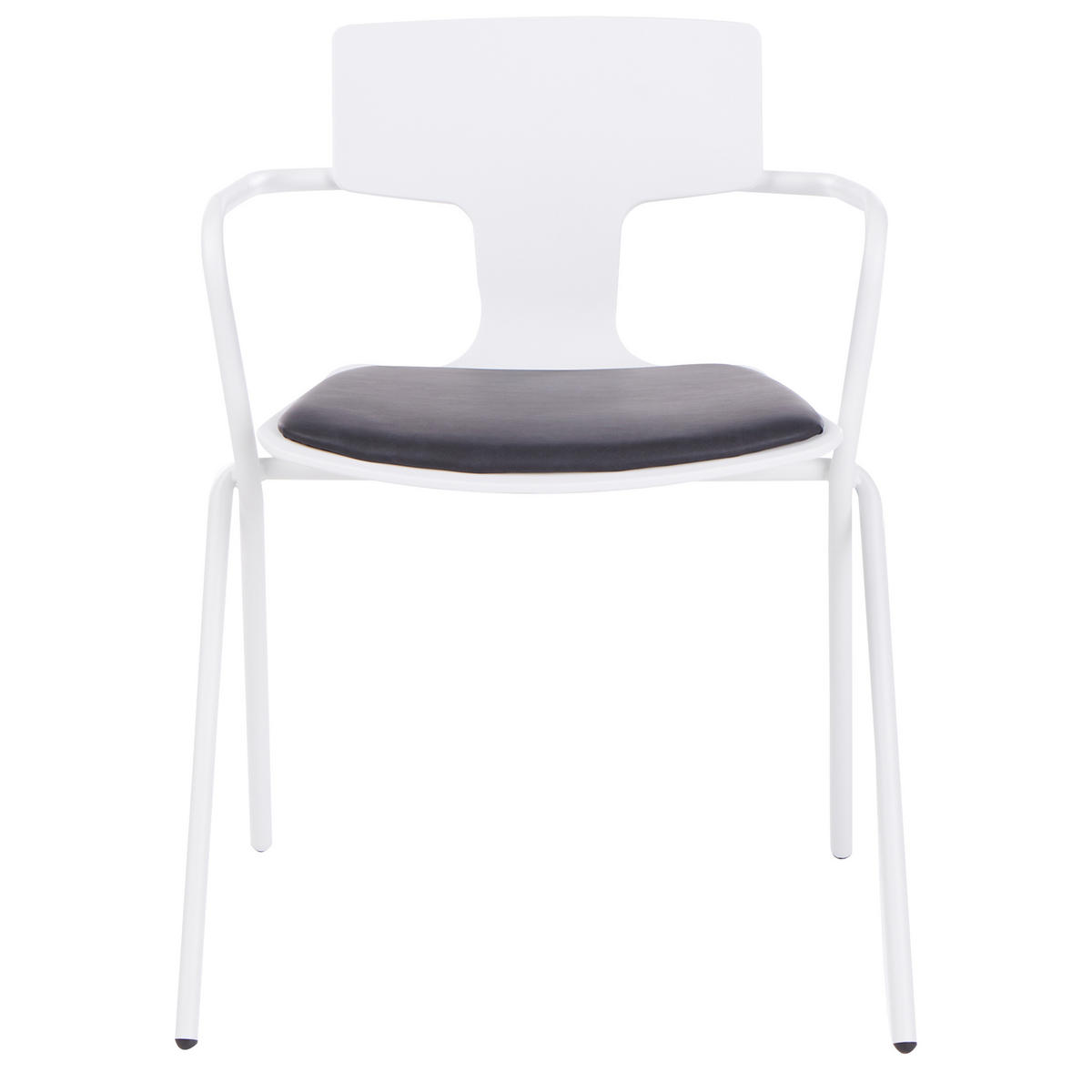 ESSZIMMERSTUHL 2er-Set Weiß Manson - Schwarz/Weiß, Kunststoff (54/70/50cm) - Beliani