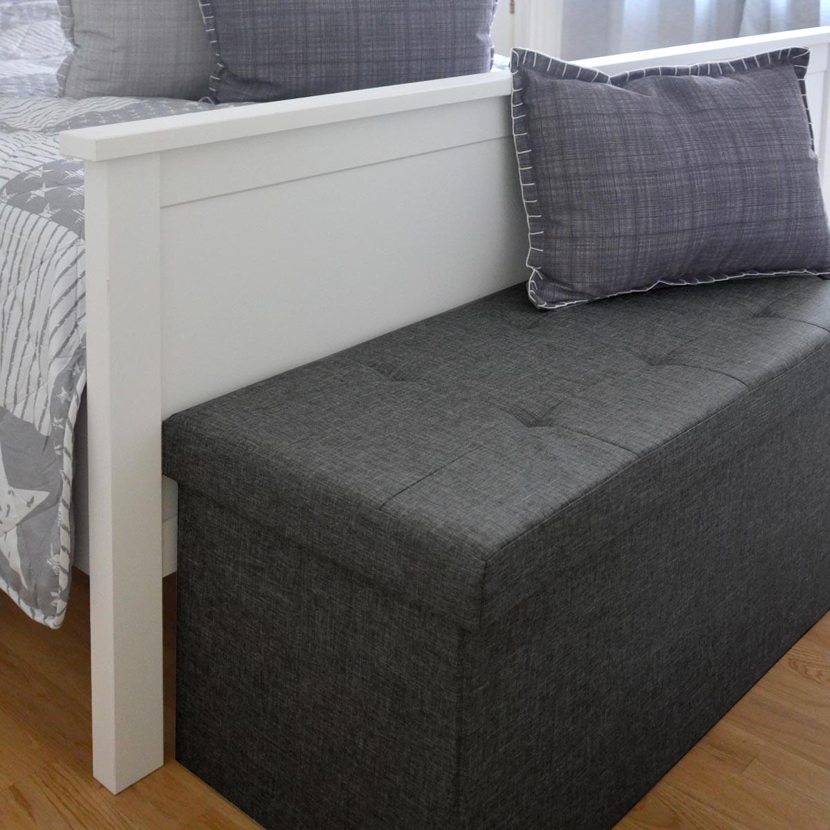 SITZBANK Faltbar, 110/38/38 cm, mit 2 Trennwänden, 120 Liter, Grau - Grau, Kunststoff (110/38/110cm) - Dunedesign