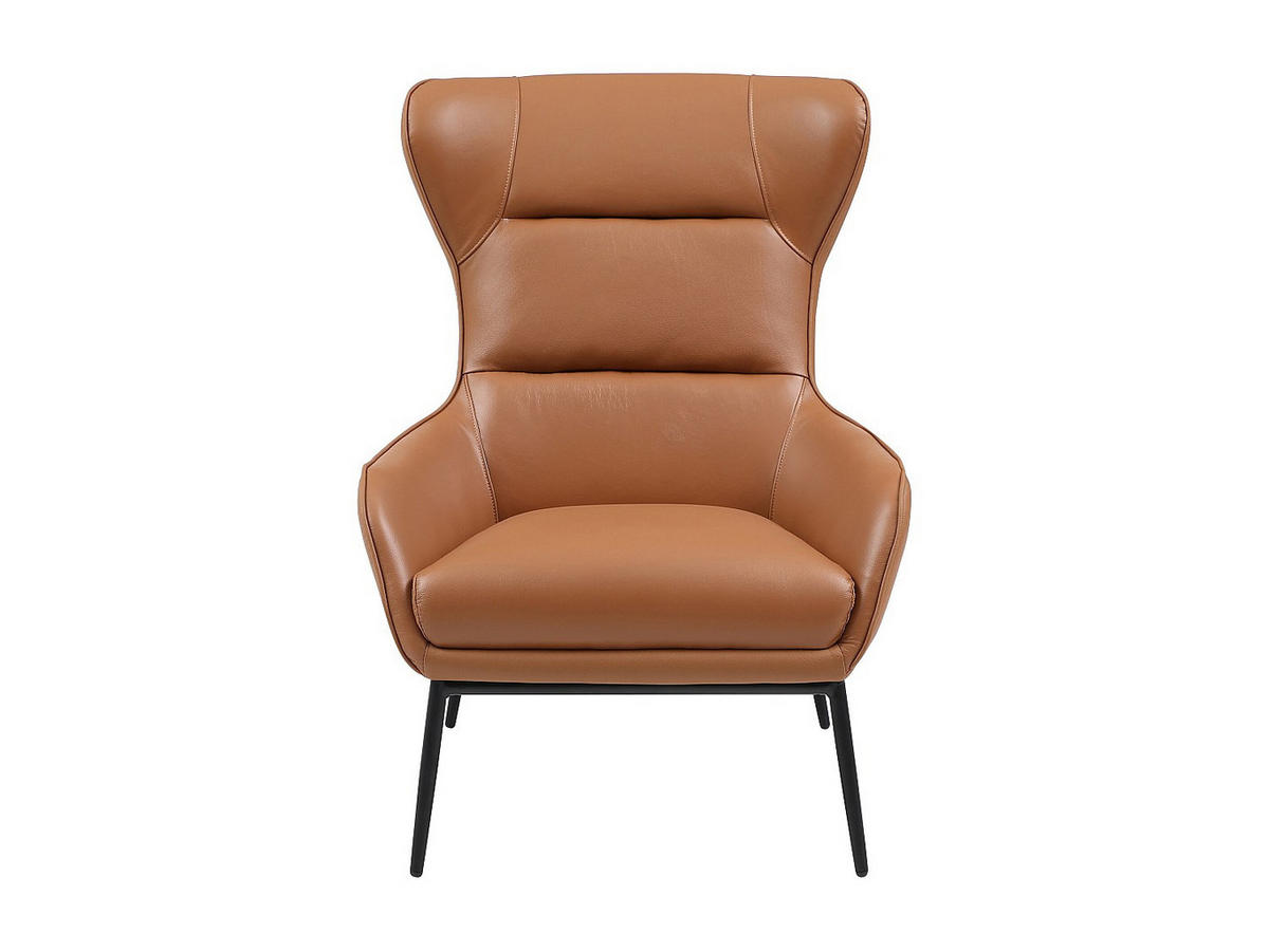 SESSEL aus camelfarbenem Büffelleder - DINNIA - Braun, Leder (69/95/95cm) - Vente-Unique