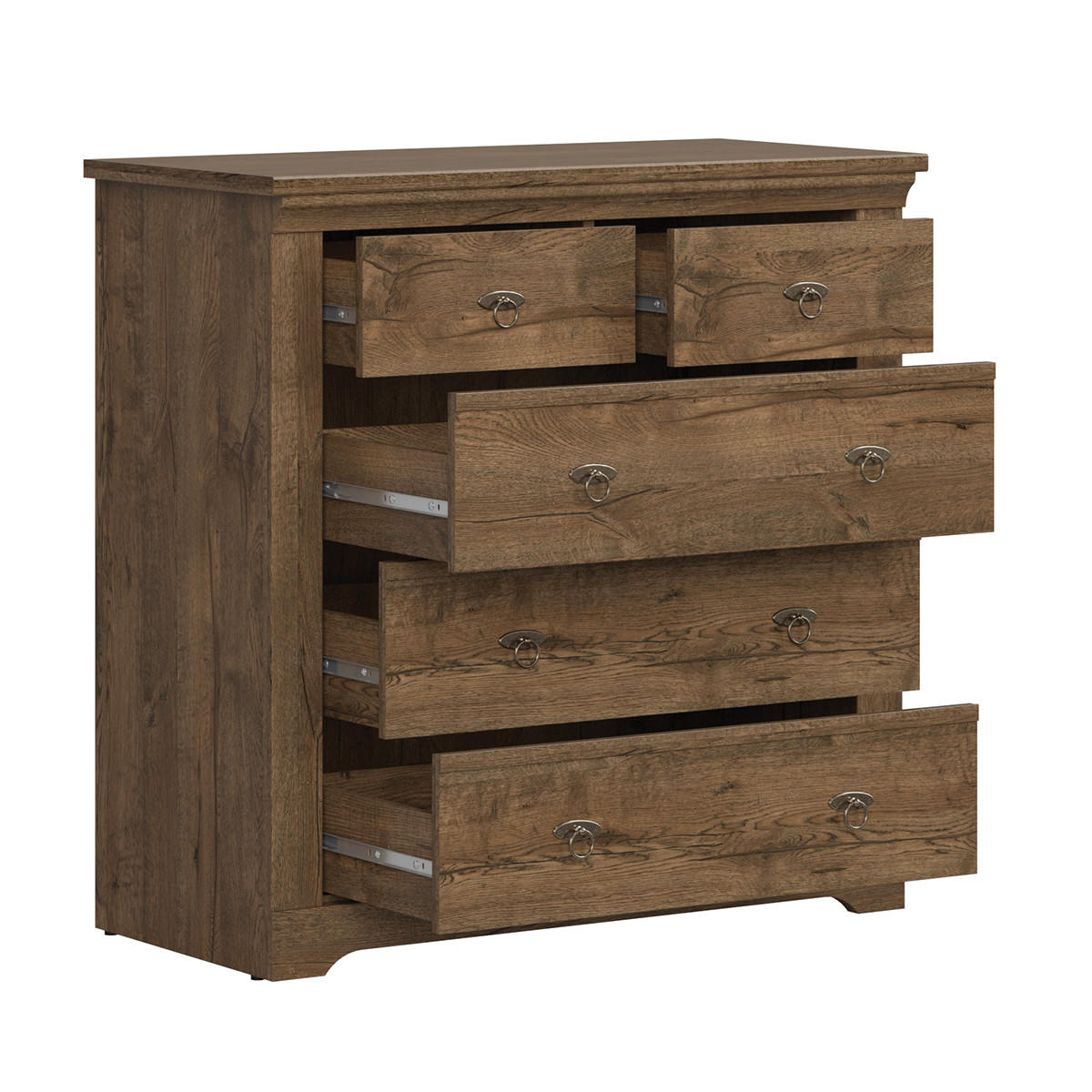 KOMMODE Noé Dunkles Holz - Braun, Holzwerkstoff (93/93/44cm) - Petits-meubles