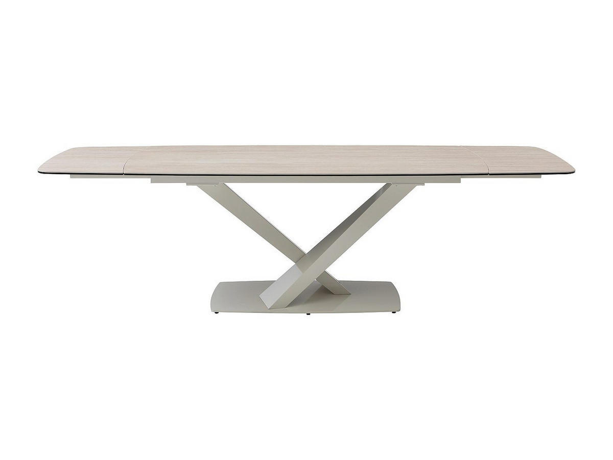 ESSTISCH - 6 Personen, 8 Personen, 10 Personen - Keramik, Glas - Beige - MALATA - Beige, Glas/Keramik (90/220/76cm) - Vente-Unique