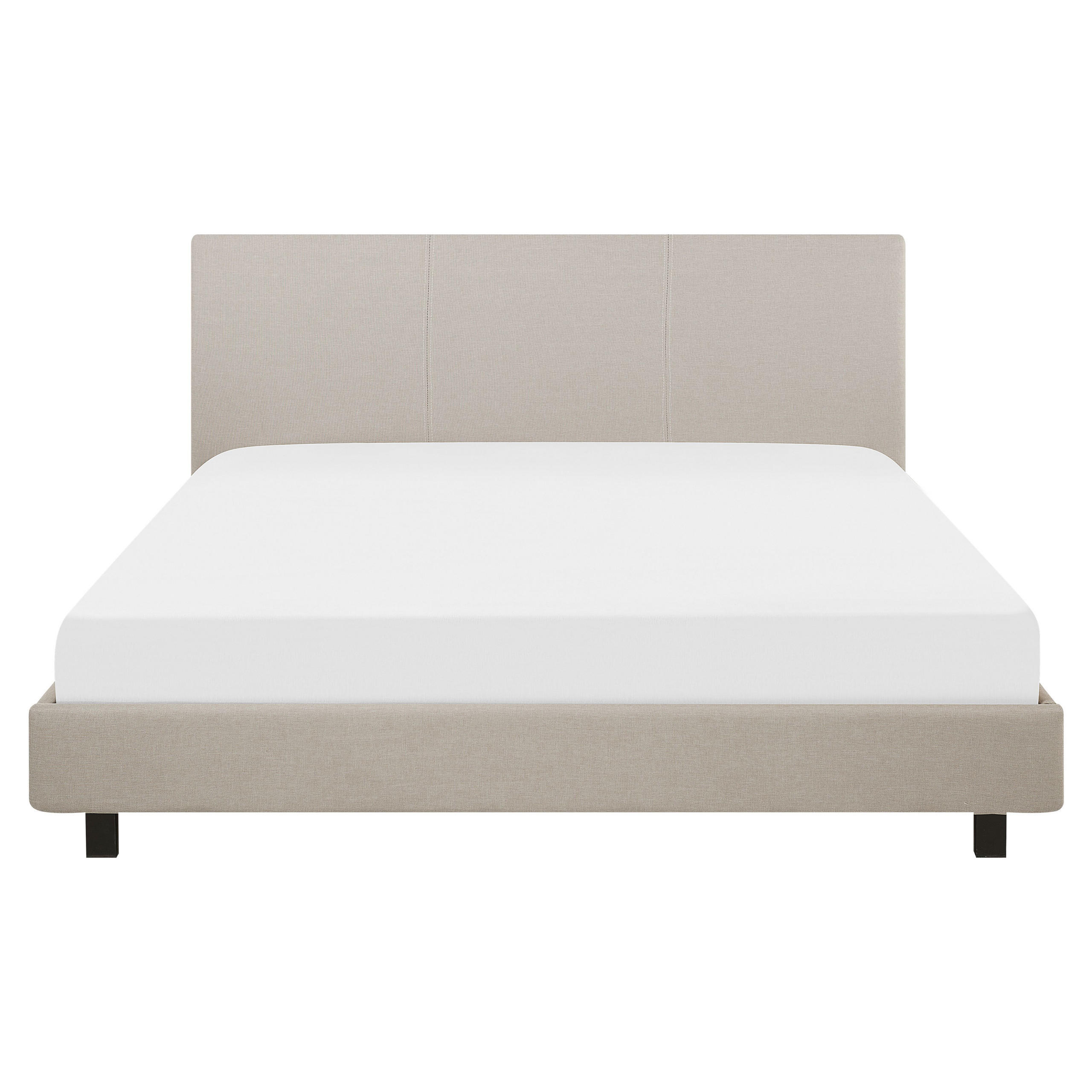 POLSTERBETT 160/200cm Beige Albi - Beige, Textil (160/200cm) - Beliani