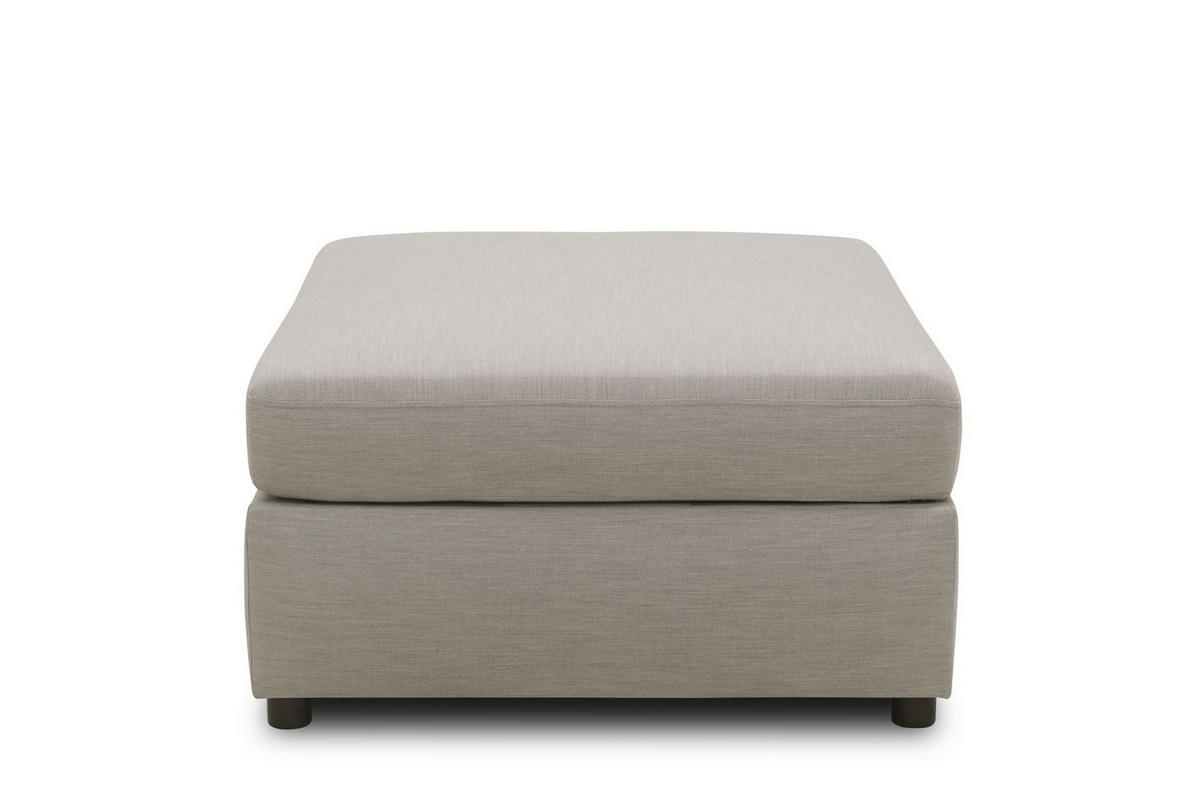 GARTENLOUNGE-HOCKER Bozhana 96x44x78 mit Outdoorbezug in silber - Silberfarben, Kunststoff (96/44/78cm) - 58aufmkessel