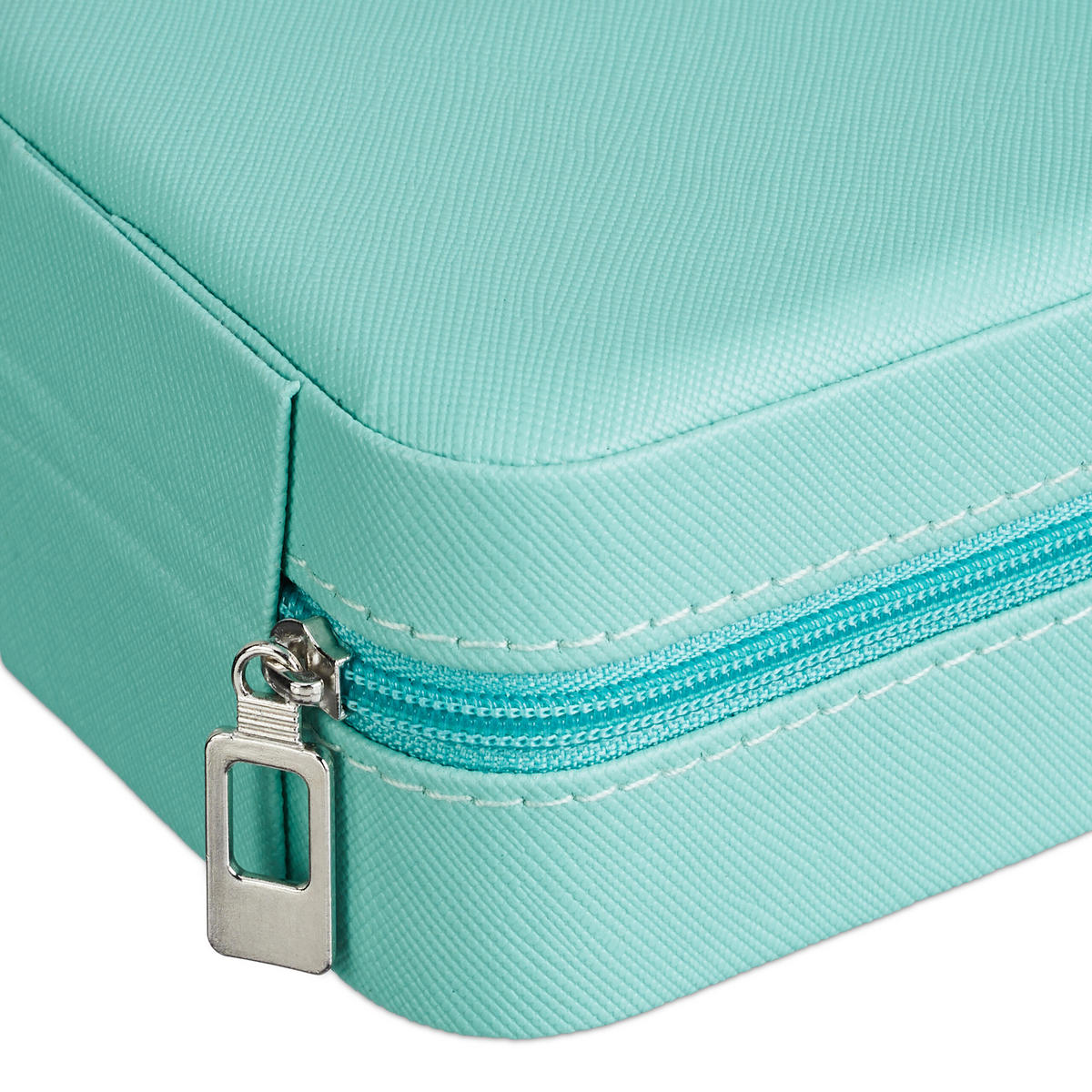 SCHMUCKKÄSTCHEN - Türkis, Holzwerkstoff/Kunststoff (10/5/10cm) - Relaxdays