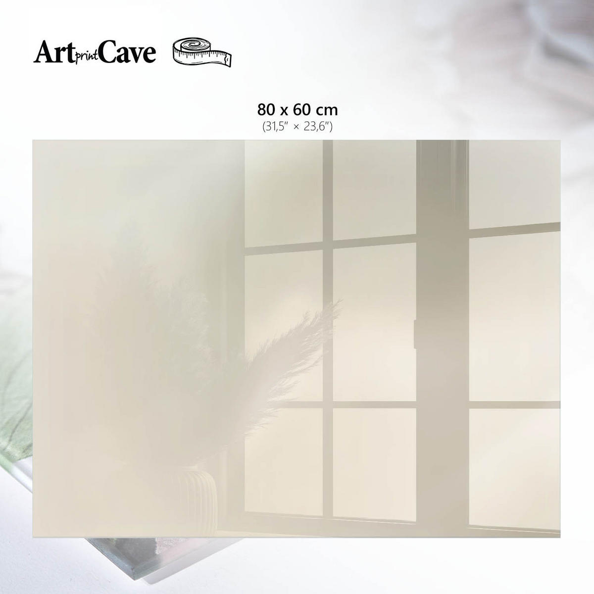 GLASPLATTE 80x60 cm – Subtile Harmonie - Violett, Glas (0.4/80/60cm) - ArtPrintCave