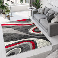 TEPPICH DREAM Grau Rot 140/200 cm - Rot/Grau, Textil (140/200cm) - Tapiso